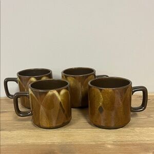 Vintage MCM Ceramic Mugs - set of 4